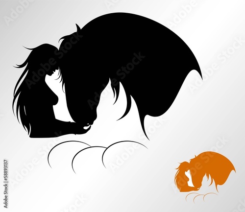 horse in motion, illustration