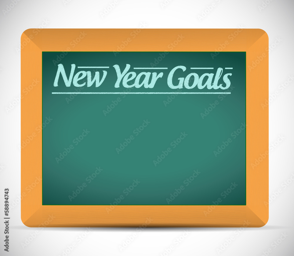 new year goals written message illustration new year goals written message illustration