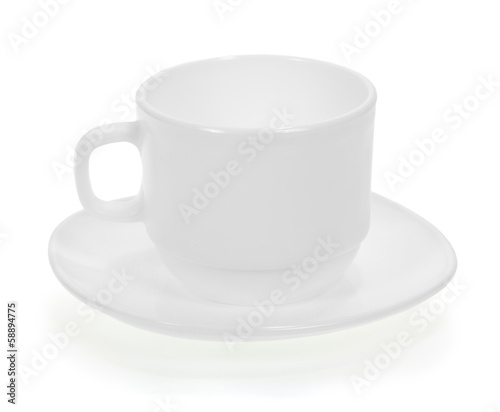 Cup with a saucer close up