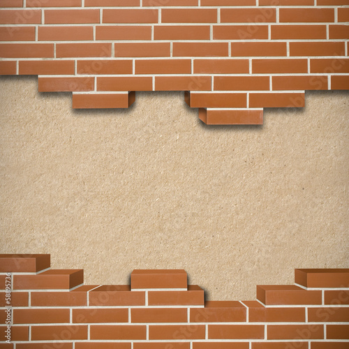 Broken brickwall background