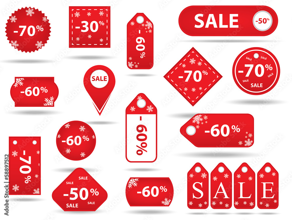 Naklejka premium wyprzedaż - zawieszki