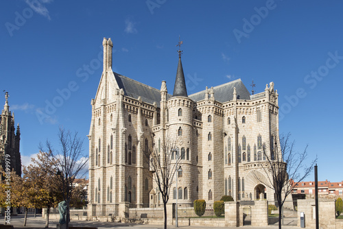 Episcopal palace of Astorga  Leon  Castilla  Spain.