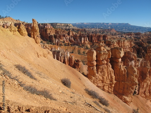 Bryce Canyon pente et rochers