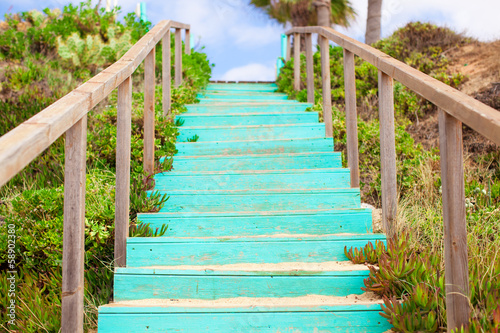 Wooden Walkway to the sandy beach