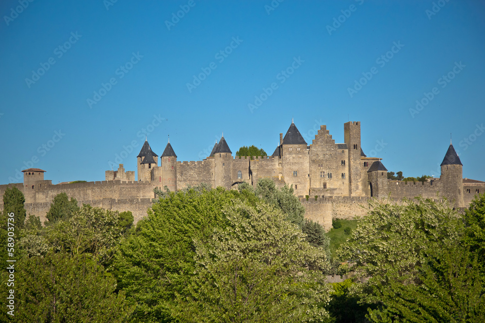 medieval city of Carcassonne, Languedoc Roussillon, France