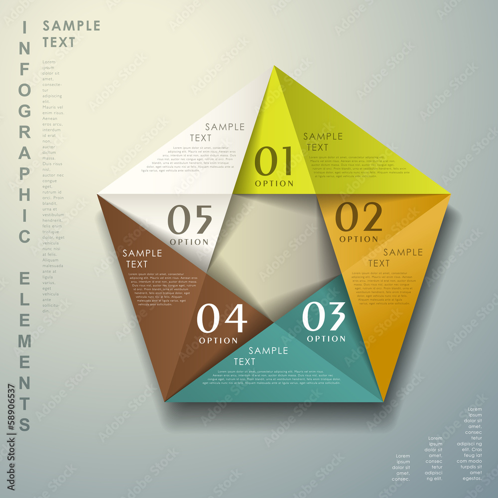 abstract 3d paper infographics Stock Vector | Adobe Stock