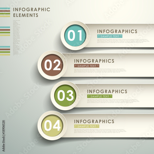 abstract 3d paper infographics