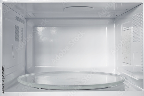Inside of the microwave oven