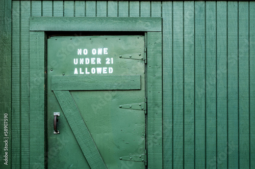The back door to the Irish Pub