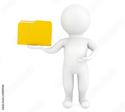 3d person with folder