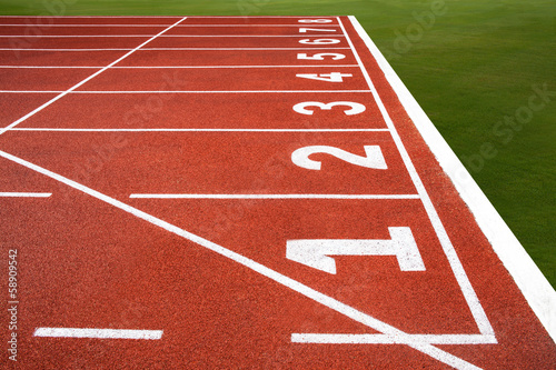 Running track with number 1-8,texture for background