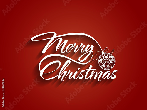 Beautiful text design of Merry Christmas