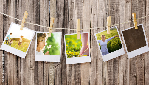 Quadro su tela polaroids