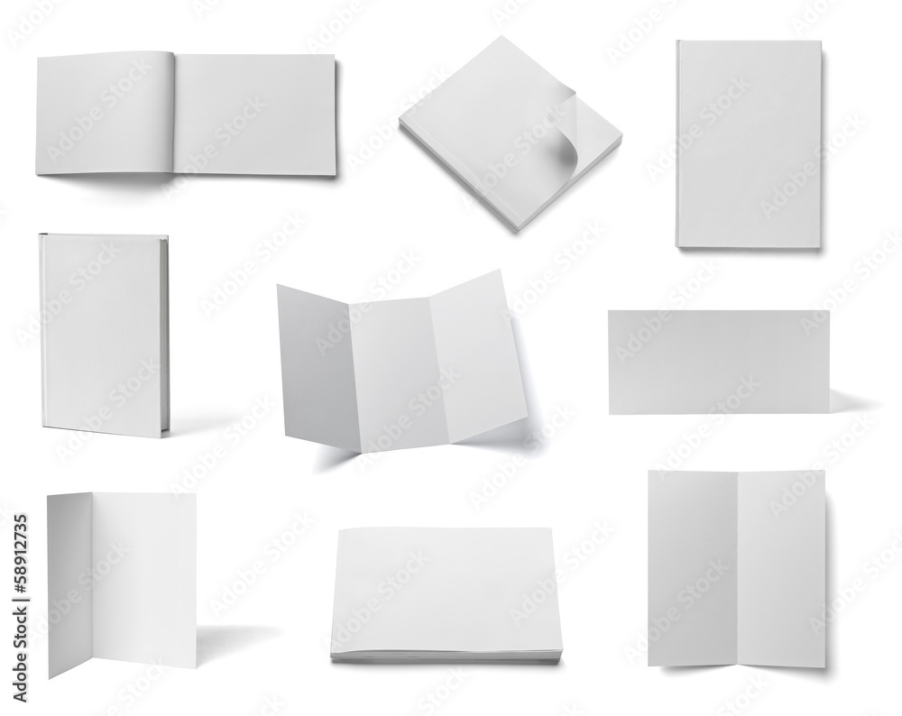 leaflet notebook textbook white blank paper template book leaflet notebook textbook white blank paper template book