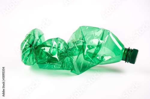 Obraz na plátně Bottiglia di plastica accartocciata