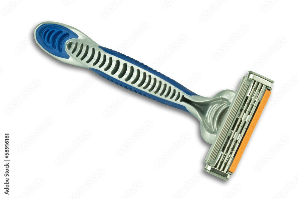 Obraz premium Серо-синяя бритва