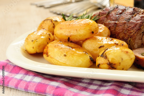 Filetto arrosto di maiale farcito photo