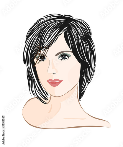 Girl with brown hair portrait