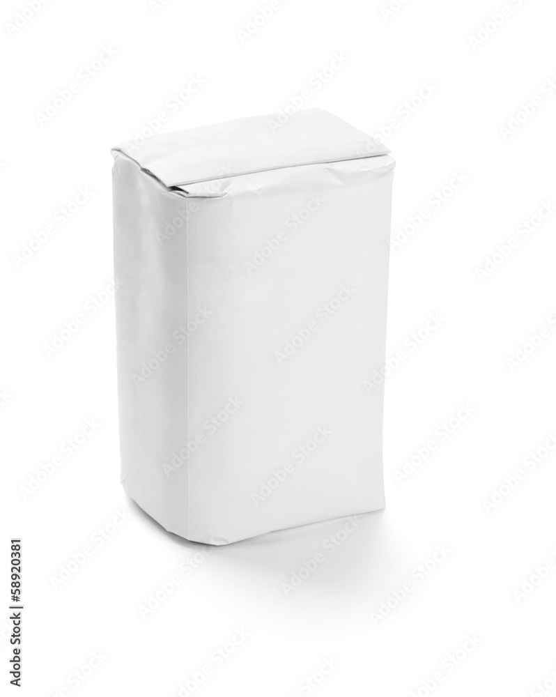white paper box container template blank package