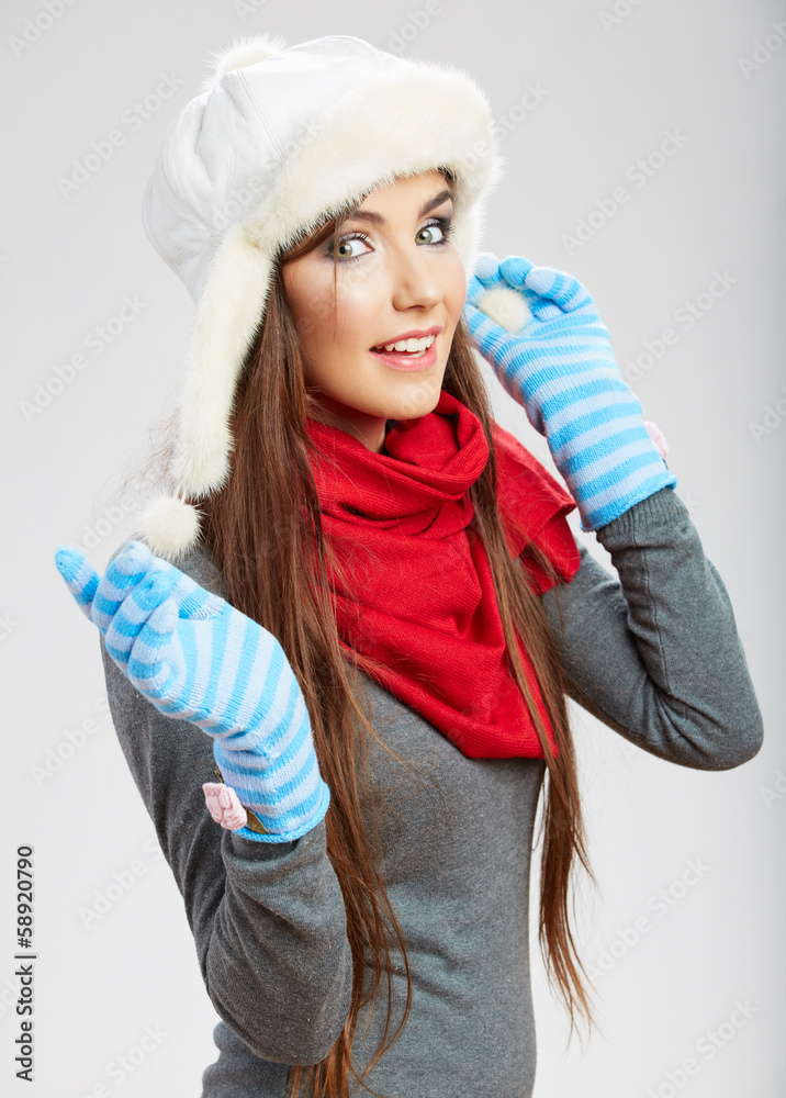 Teenager girl isolated portrait