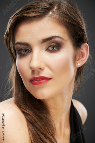 Closeup beauty studio shoot.