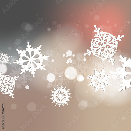 Elegant Christmas background with snowflakes
