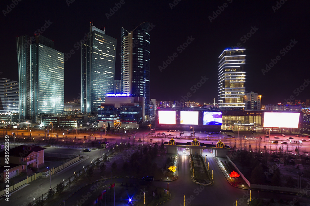 Downtown of Astana city - the capital of Kazakhstan