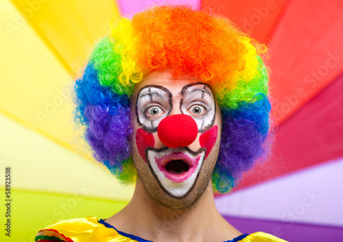 Foto Colorful clown face