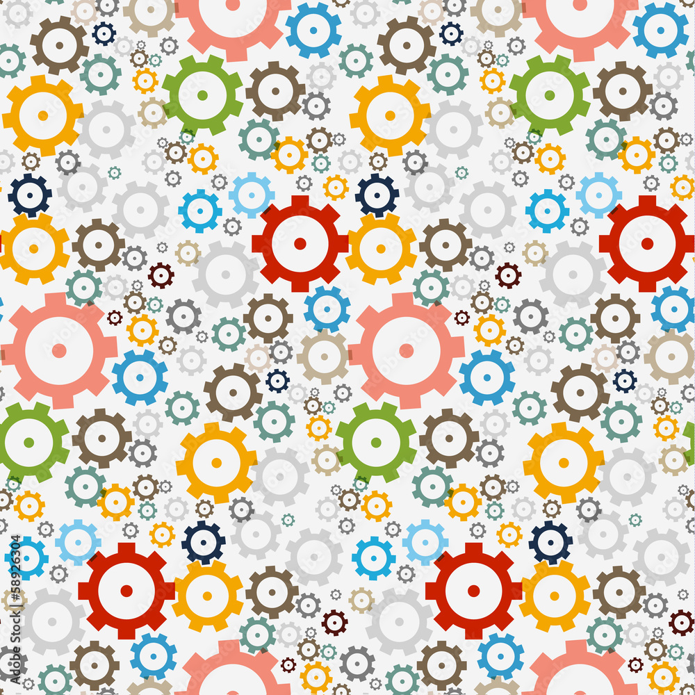Seamless Pattern Made from Abstract Cogs, Wheels Seamless Pattern Made from Abstract Cogs, Wheels