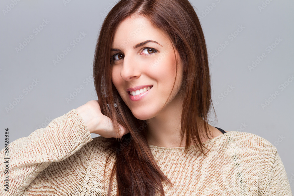 Happy young girl portrait