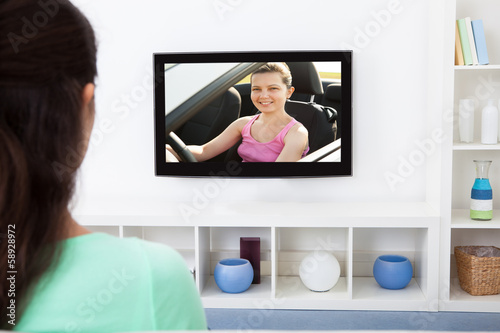 Woman Watching Television