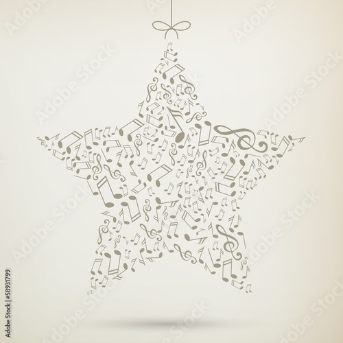 Vector Illustration of an Abstract Music Background with Notes