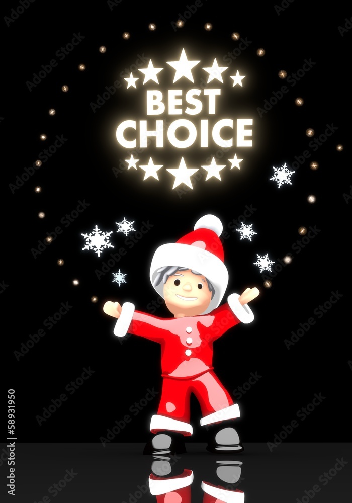 santa claus under a glaring best choice sign santa claus under a glaring best choice sign