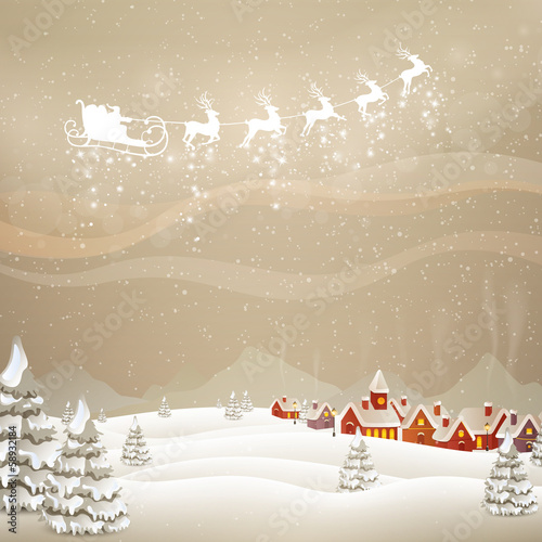 Vector Illustration of a Christmas Background