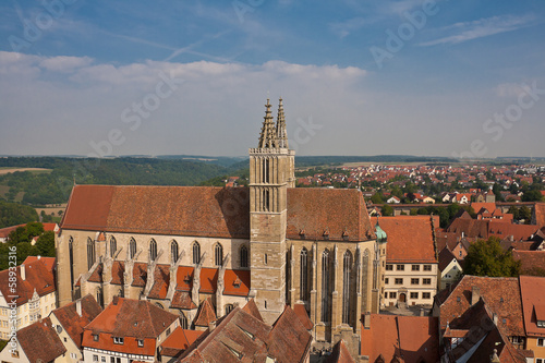 Obraz na płótnie Jakobskirche in Rothenburg w salonie