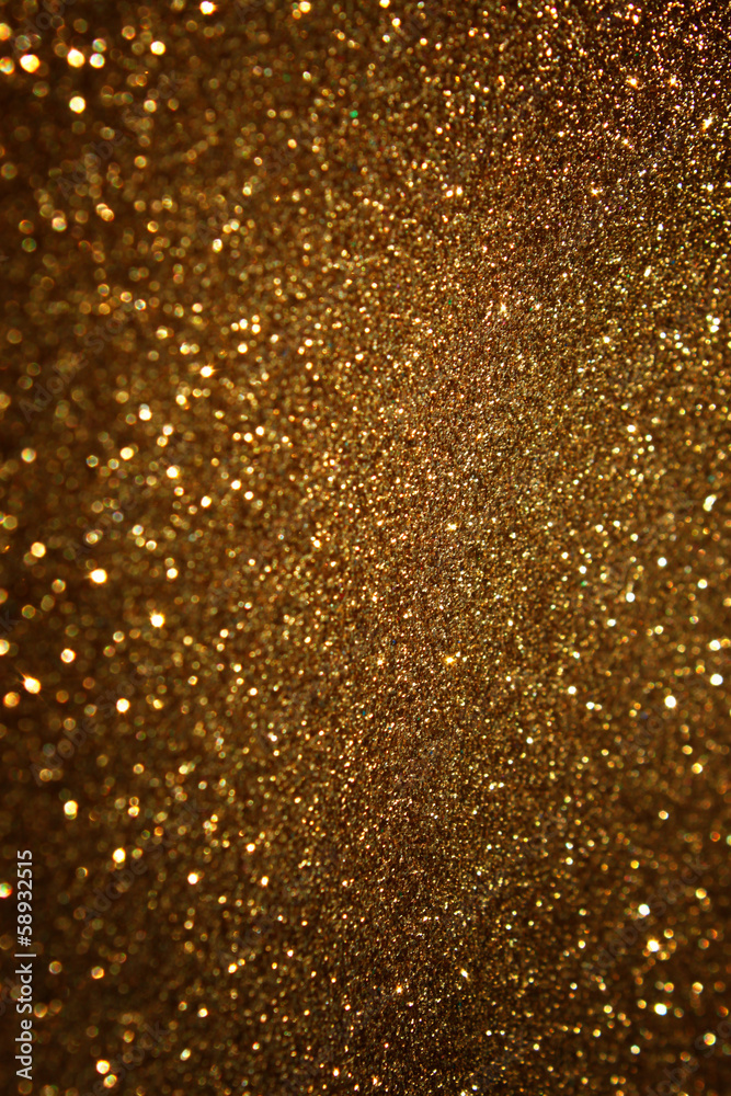 yellow vintage paper over bokeh glitter lights background