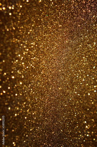 yellow vintage paper over bokeh glitter lights background