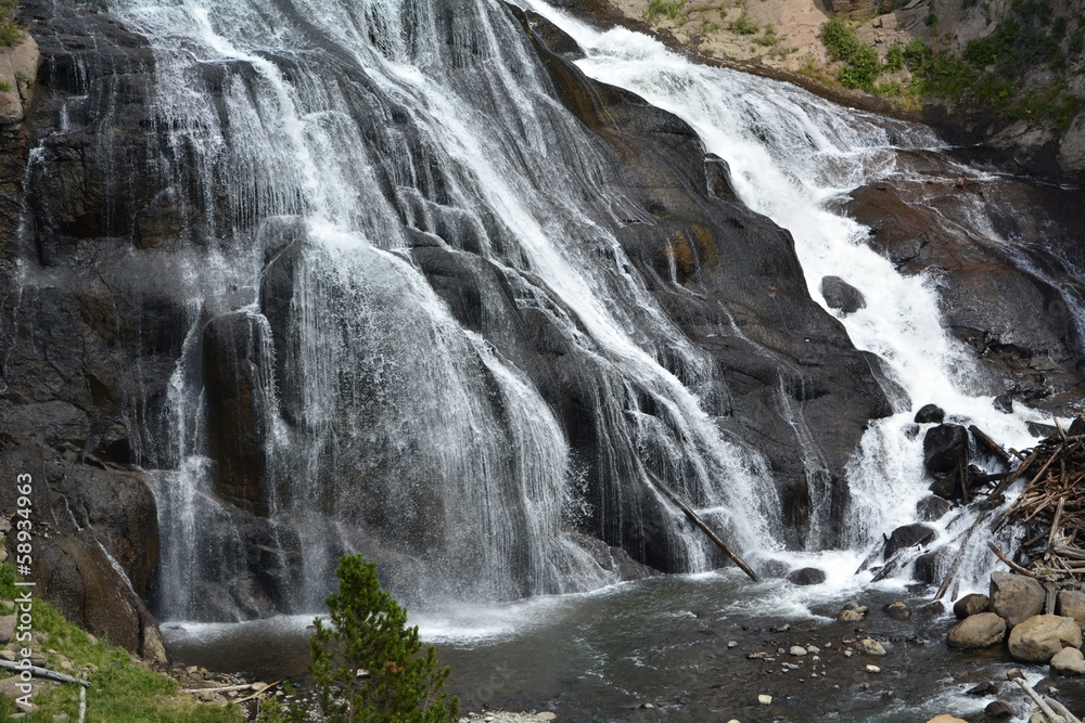 Gibbons waterfalls in Yellowstone Gibbons waterfalls in Yellowstone