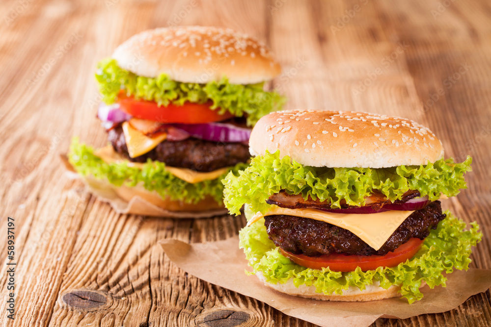 Fresh hamburger Fresh hamburger
