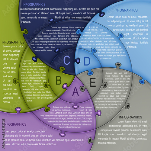 puzzle Infographics template