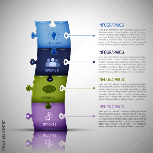 puzzle Infographics template