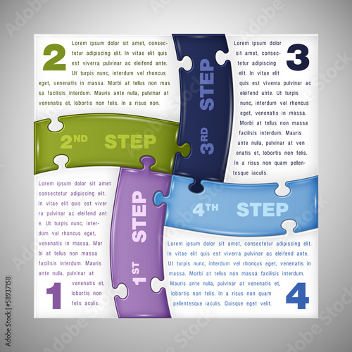 Puzzle infograhics template