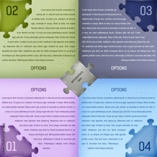 Puzzle infograhics template