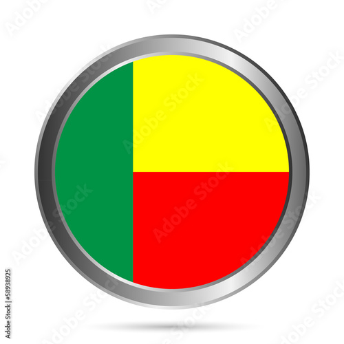Free Download Benin flag button. - GFXLoad