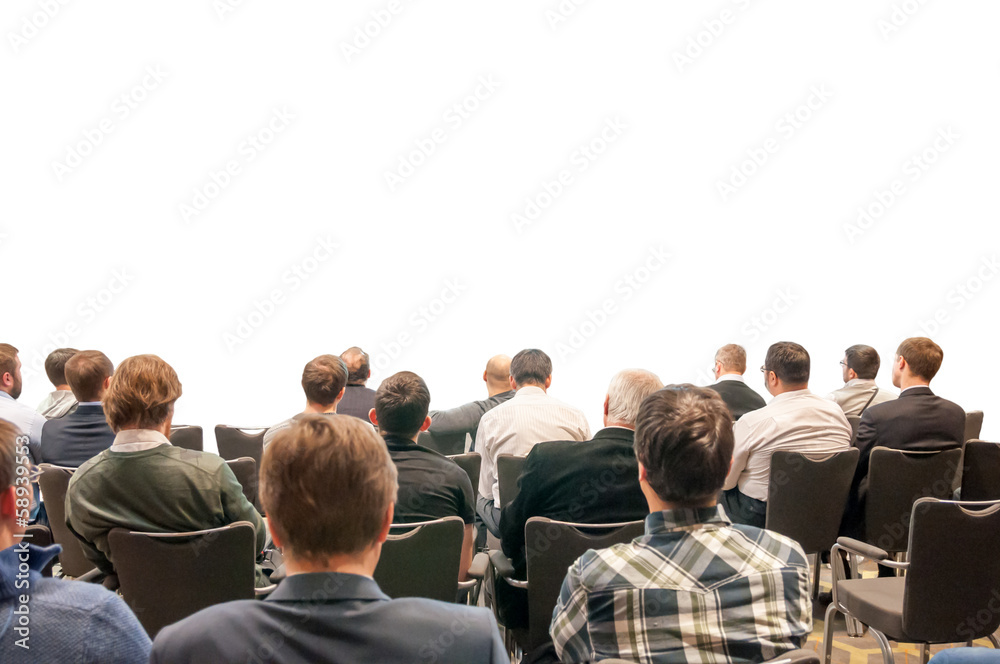 people sitting on the business conference isolated on white people sitting on the business conference isolated on white