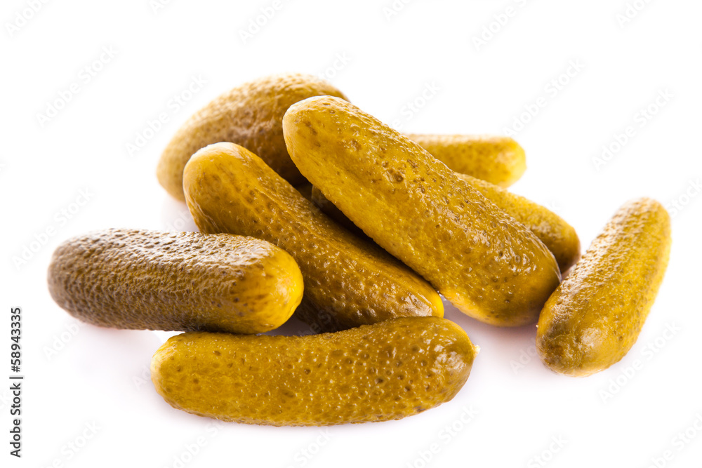 cucumbers pickled isolated on white background cucumbers pickled isolated on white background