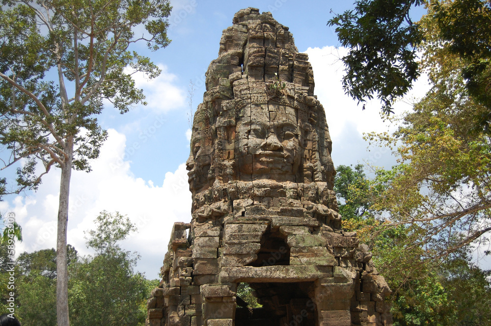 Khmer Angkor Temples Prasat Ta Prohm at Camboia