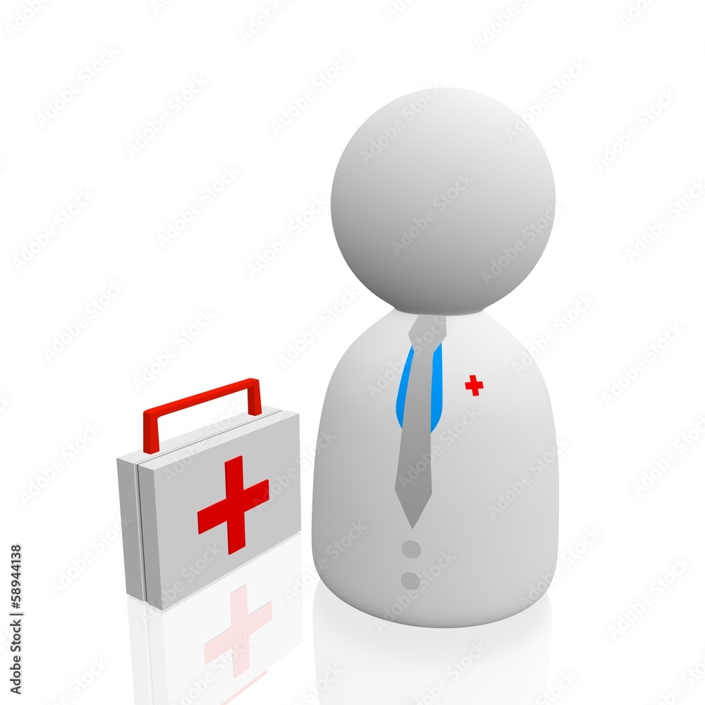 Doctor and first aid box 3d Doctor and first aid box 3d