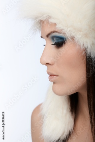 Profile of winter beauty