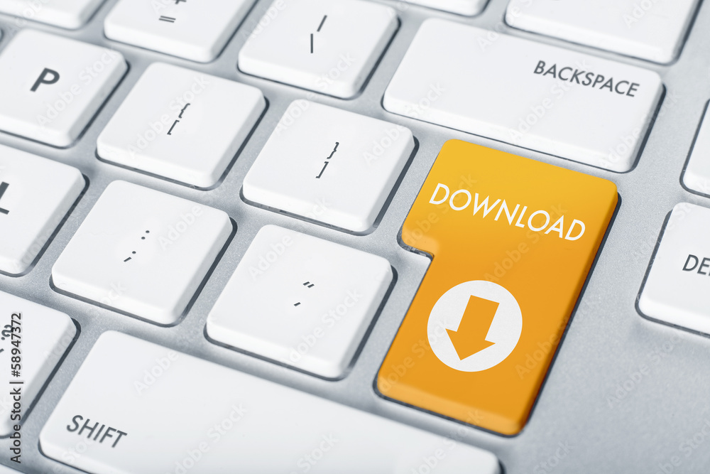 Open downloads keyboard concept Open downloads keyboard concept